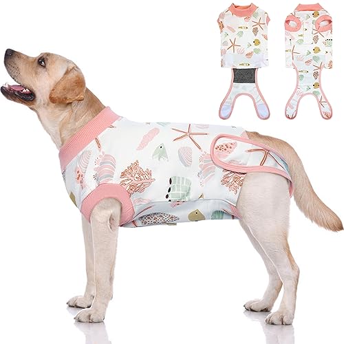 IDOMIK Hunde-Genesungsanzug nach Operationen, weicher Hunde-Operation, Hunde-Spay Neuter Onesie Snugly Shirt, Hundekegel-Alternative Anti-Lecken Bauchwunde von IDOMIK