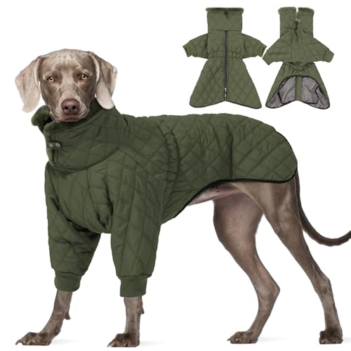 IDOMIK Hunde-Wintermantel für große Hunde, warme Hundemäntel für kaltes Wetter, Winterjacke für Hunde mit Reißverschluss, wasserdichte Hunde-Schneejacke, hoher Kragen, Hunde-Fleecejacke, bequeme IDOMIK Hunde-Wintermantel für große Hunde, warme Hundemäntel für kaltes Wetter, Winterjacke für Hunde mit Reißverschluss, wasserdichte Hunde-Schneejacke, hoher Kragen, Hunde-Fleecejacke, bequeme von IDOMIK