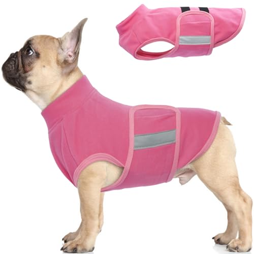 IDOMIK Hundepullover für kleine Hunde, weiche Fleece-Jacke für kleine Hunde, Welpenpullover für kleine Hunde mit reflektierenden Streifen, Winter-Welpenpullover, warmes Outfit für Hunde, kleine IDOMIK Hundepullover für kleine Hunde, weiche Fleece-Jacke für kleine Hunde, Welpenpullover für kleine Hunde mit reflektierenden Streifen, Winter-Welpenpullover, warmes Outfit für Hunde, kleine von IDOMIK