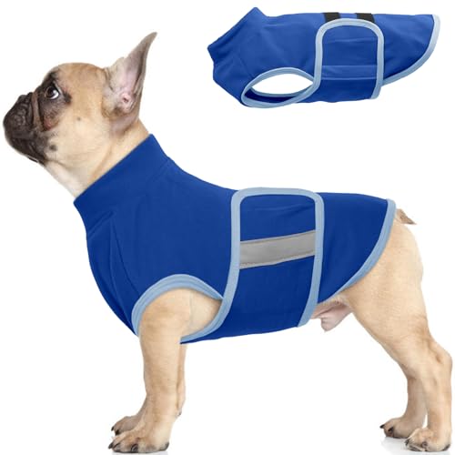 IDOMIK Hundepullover für kleine Hunde, weiche Fleece-Jacke für kleine Hunde, Welpenpullover für kleine Hunde mit reflektierenden Streifen, Winter-Welpenpullover, warmes Outfit für Hunde, kleine IDOMIK Hundepullover für kleine Hunde, weiche Fleece-Jacke für kleine Hunde, Welpenpullover für kleine Hunde mit reflektierenden Streifen, Winter-Welpenpullover, warmes Outfit für Hunde, kleine von IDOMIK