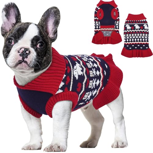 IDOMIK Hundepullover für mittelgroße Hunde, warmer Rollkragenpullover mit Loch für die Leine, Strickpullover für Jungen, Mädchen, Haustiere, Sweatshirt, Kleidung für Herbst und Winter, Weihnachten IDOMIK Hundepullover für mittelgroße Hunde, warmer Rollkragenpullover mit Loch für die Leine, Strickpullover für Jungen, Mädchen, Haustiere, Sweatshirt, Kleidung für Herbst und Winter, Weihnachten von IDOMIK