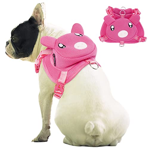IDOMIK Hunderucksack mit Geschirr, kein Ziehen, mit D-Ring für kleine und mittelgroße Hunde, niedlicher Selbsttragerucksack für Hunde, verstellbares Hundegeschirr, Rucksack für Reisen, Camping, IDOMIK Hunderucksack mit Geschirr, kein Ziehen, mit D-Ring für kleine und mittelgroße Hunde, niedlicher Selbsttragerucksack für Hunde, verstellbares Hundegeschirr, Rucksack für Reisen, Camping, von IDOMIK