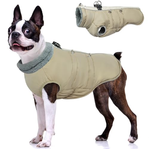 IDOMIK Warmer Hundemantel – Integriertes Geschirr, wasserabweisend, winddicht & Schneeanzug für kleine bis große Hunde von IDOMIK