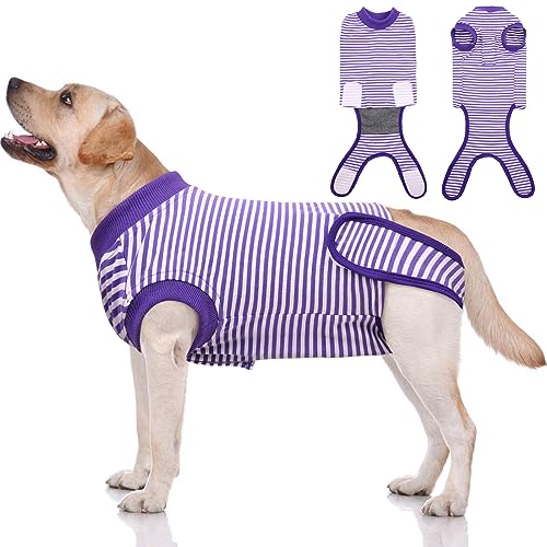 Recovery Suit for Dogs Cats After Surgery, Recovery Shirt for Male Female Dog Abdominal Wound Bandagen Cone E-Collar Alternative, Anti-Lecken Pet Surgical Recovery Snuggly Suit Soft Fabric Onesie von IDOMIK