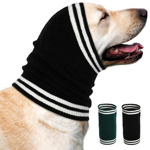 IECOii HundHead Cover,Ohrenschutz Hund,Gehörschutz für Hunde,Head Cover für Hunde,Gegen Kratzen,Schwarz,L von IECOii