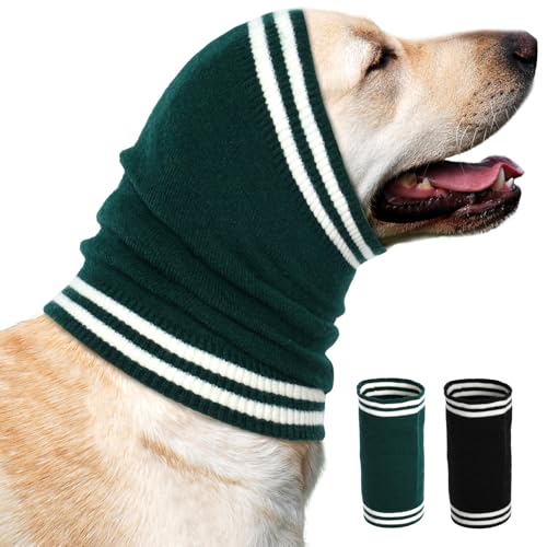 IECOii Head CoverHund,Ohrenschutz Hund,Ohrbandage BlutohrHund,Gehörschutz für Hunde,Ohrenschutz Hund,Head Cover für Hunde,OhrenschutzHunde Föhn,HundOhrenschutz Gegen Kratzen,Grün,L von IECOii