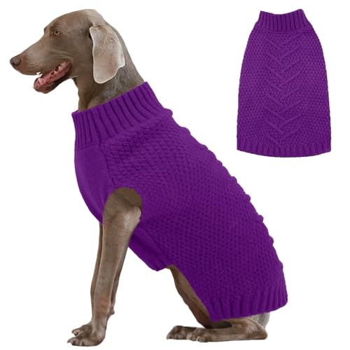 IECOii Großer Hunde Pullover Für Männliche Weibliche Hund,Armlos Neutraler Dicker Warmer XL HundePullover Für Weihnachten Thanksgiving Halloween,Beagle Corgi Große Hunde Pullover,Lila,XL IECOii Großer Hunde Pullover Für Männliche Weibliche Hund,Armlos Neutraler Dicker Warmer XL HundePullover Für Weihnachten Thanksgiving Halloween,Beagle Corgi Große Hunde Pullover,Lila,XL von IECOii