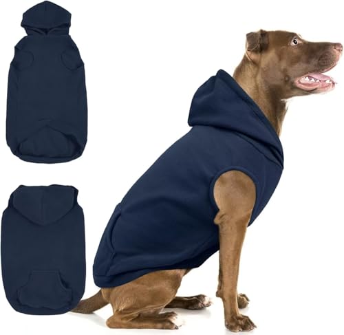 IECOii Hunde-Hoodie,Polarfleece-Hundepullover,Weihnachtspullover mit Kapuze,Ärmelloser Haustier-Hoodie für mittelgroße Hunde,Winterkleidung für Mops und Jack Russell von IECOii