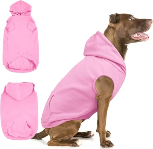 IECOii Hunde-Hoodie,Polarfleece-Hundepullover,Weihnachtspullover mit Kapuze,Ärmelloser Haustier-Hoodie für mittelgroße Hunde,Winterkleidung für Mops und Jack Russell IECOii Hunde-Hoodie,Polarfleece-Hundepullover,Weihnachtspullover mit Kapuze,Ärmelloser Haustier-Hoodie für mittelgroße Hunde,Winterkleidung für Mops und Jack Russell von IECOii