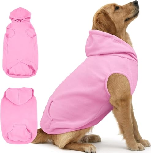 IECOii Hunde-Hoodie,Polarfleece-Hundepullover,Weihnachtspullover mit Kapuze,Ärmelloser Haustier-Hoodie für mittelgroße Hunde,Winterkleidung für Mops und Jack Russell von IECOii