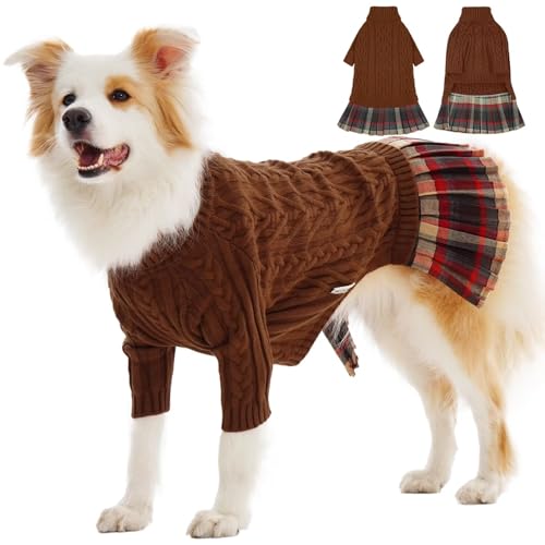 IECOii HundePullover,Rollkragen Hunde Pullover,Warmer Hundepulli Fleece,Kleidung Weihnachtspullover von IECOii