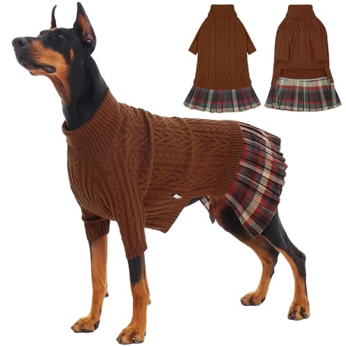 IECOii HundePullover,Rollkragen Hunde Pullover,Warmer Hundepulli Fleece,Kleidung Weihnachtspullover von IECOii