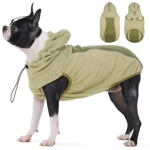 IECOii Hundemantel, Wintermantel, kuschelig, Polarfleece, Hundemantel, Overall mit Reißverschluss, verstellbar, Winddicht von IECOii