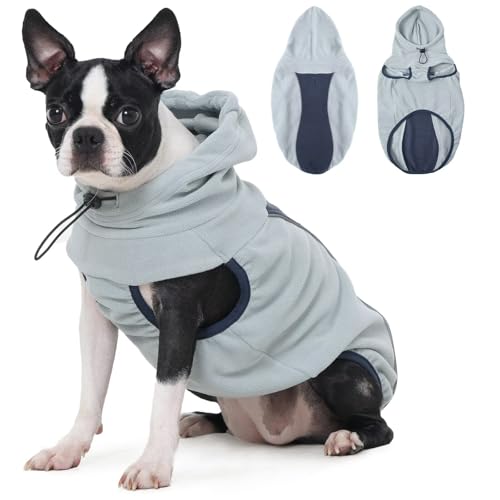 IECOii Hunde-Winterjacken,Warmer Fleece-Hundemantel mit Kapuze,Ärmelloser Hundemantel Mittel,Verstellbare Herbst-Winter-Hundekleidung,Reflektierende Winddichte Weste für kaltes Wetter für Hunde,Blau,M IECOii Hunde-Winterjacken,Warmer Fleece-Hundemantel mit Kapuze,Ärmelloser Hundemantel Mittel,Verstellbare Herbst-Winter-Hundekleidung,Reflektierende Winddichte Weste für kaltes Wetter für Hunde,Blau,M von IECOii