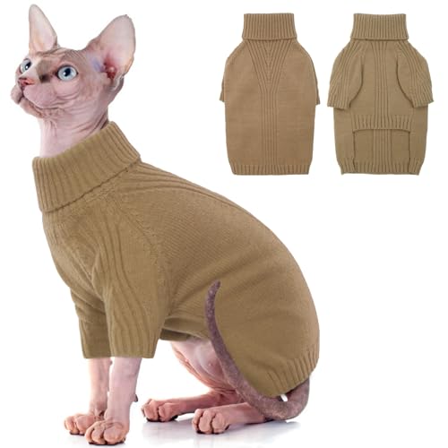 IECOii Hundepullover,Sweater für Hunde,Hundepullover für Kleine Mittelgroße große Hunde,Warmer Rollkragen Hunde Pullover,Winter Hundebekleidung for Katzen,Chihuahua,Französische Bulldogge,Labrador von IECOii