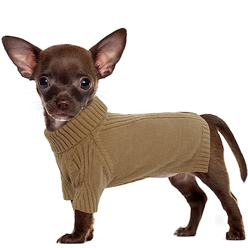 IECOii Hundepullover,Sweater für Hunde,Hundepullover für Kleine Mittelgroße große Hunde,Warmer Rollkragen Hunde Pullover,Winter Hundebekleidung for Katzen,Chihuahua,Französische Bulldogge,Labrador von IECOii