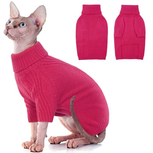 IECOii Hundepullover, Warmer Rollkragen Sweater für Kleine, Mittelgroße und Große Hunde, Winter Hundebekleidung für Katzen, Chihuahua, Französische Bulldogge, Labrador von IECOii