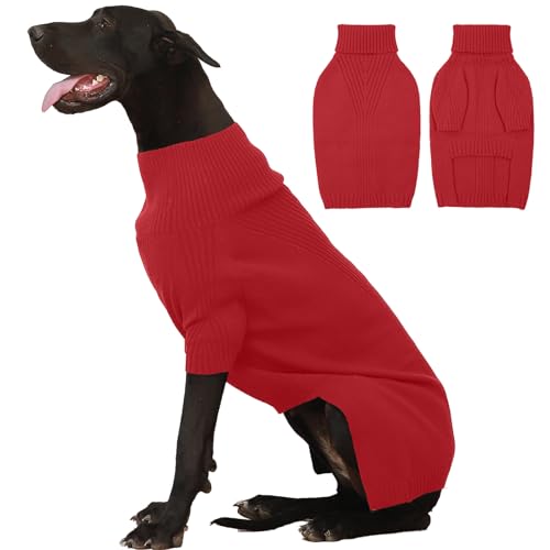 IECOii Hundepullover,Sweater für Hunde,Hundepullover für Kleine Mittelgroße große Hunde,Warmer Rollkragen Hunde Pullover,Winter Hundebekleidung for Katzen,Chihuahua,Französische Bulldogge,Labrador von IECOii