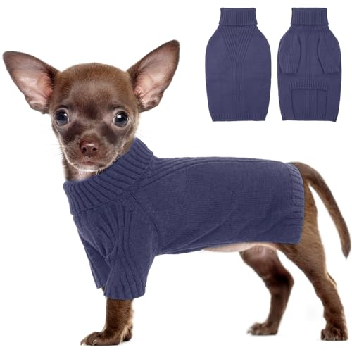 IECOii Hundepullover,Sweater für Hunde,Hundepullover für Kleine Mittelgroße große Hunde,Warmer Rollkragen Hunde Pullover,Winter Hundebekleidung for Katzen,Chihuahua,Französische Bulldogge,Labrador von IECOii