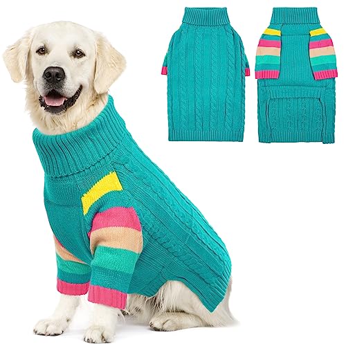 IECOii Hundepullover Grosse Hunde,Weihnachten Sweater für Hunde,Winter Rollkragen Große Hunde Pullover,Weiche Hund Strickpullover Wintermantel,Warme Hundekleidung für Labrador,Deutscher Schäferhund IECOii Hundepullover Grosse Hunde,Weihnachten Sweater für Hunde,Winter Rollkragen Große Hunde Pullover,Weiche Hund Strickpullover Wintermantel,Warme Hundekleidung für Labrador,Deutscher Schäferhund von IECOii