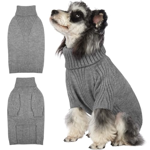 IECOii Hundepullover Weihnachten Sweater für Hunde,Hundepullover für Mittelgroße große Hunde,Warm Rollkragen Hunde Pullover,Winter Hundebekleidung for Französische Bulldogge,Labrador Hundepulli von IECOii