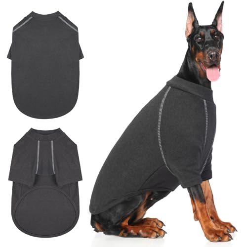 IECOii hundepullover,hundemantel Fleece,Hunde Sweatshirt,Hunde Pullover,Warmer und Leichter hundepulli,wintermantel Hund,Outdoor hundemantel,hundejacke,Hundepullover Hundemantel Fleece(Grau,4XL) von IECOii
