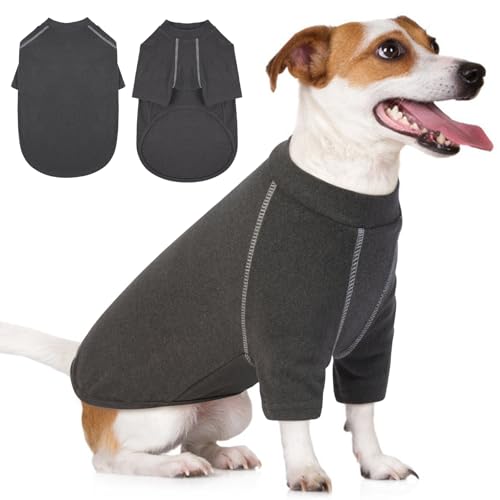 IECOii hundepullover,hundemantel Fleece,Hunde Sweatshirt,Hunde Pullover,Warmer und Leichter hundepulli,wintermantel Hund,Outdoor hundemantel,hundejacke,Hundepullover Hundemantel Fleece(Grau,M) von IECOii