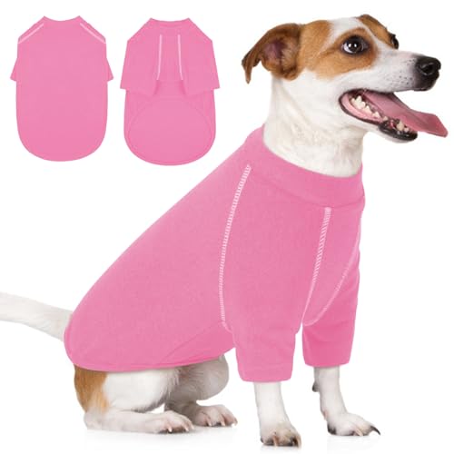 IECOii hundepullover,hundemantel Fleece,Hunde Sweatshirt,Hunde Pullover,Warmer und Leichter hundepulli,wintermantel Hund,Outdoor hundemantel,hundejacke,Hundepullover Hundemantel Fleece(Rosa,M) von IECOii