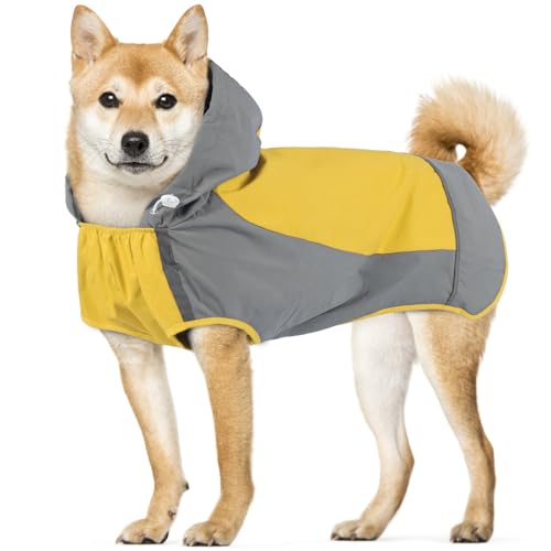 IECOii Hunderegenmantel, verstellbare Hunderegenjacke mit reflektierenden Streifen, Hunderegenmantel mit Kapuze, wasserdichter leichter Hundemantel, Hunderegenmantel mit magischem Aufkleber, IECOii Hunderegenmantel, verstellbare Hunderegenjacke mit reflektierenden Streifen, Hunderegenmantel mit Kapuze, wasserdichter leichter Hundemantel, Hunderegenmantel mit magischem Aufkleber, von IECOii