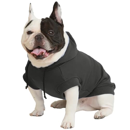 IECOii Kapuzenpullis für Hunde – Hunde-Pullover mit Kapuze,Dog Hoodie Sweatshirt | Weiche Haustier-Kleidung für Frühling & Herbst | Hundepullover,Hund-Hoodie,Haustierbekleidung,Grau,M von IECOii