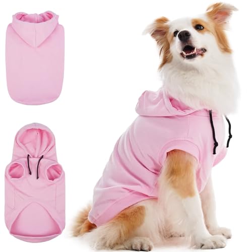 IECOii Kapuzenpullis für Hunde,Hunde Kapuzenpulli,Pullover Dog Hoodie Sweatshirt,Haustier Hund Kapuzen Kleidung,Hundepullover für Mittelgroße, Große und Extra Große Hund (kein Vliesstoff),M-4XL von IECOii
