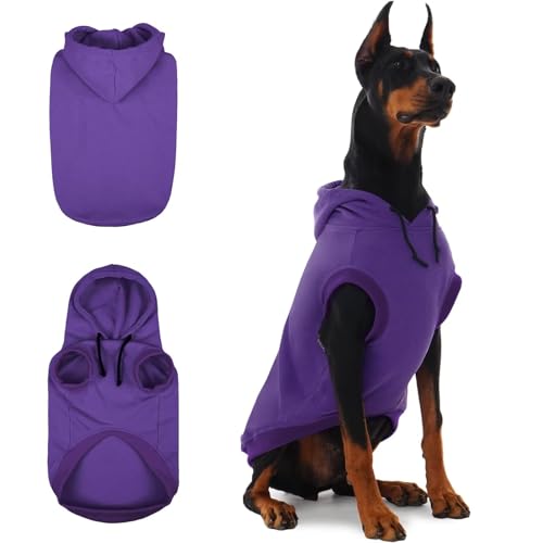 IECOii Kapuzenpullis für Hunde – Hunde-Pullover mit Kapuze,Dog Hoodie Sweatshirt, Weiche Haustier-Kleidung für Frühling & Herbst | Hundepullover von IECOii