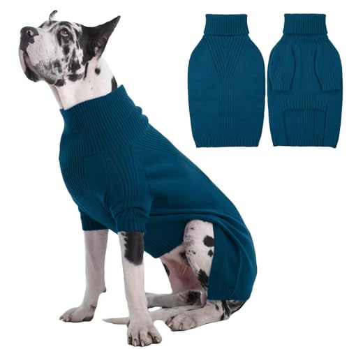 IECOii Hundepullover,Sweater für Hunde,Warmer Rollkragen Haustier Pullover,Winter Hundebekleidung,Fleece Pullover Hund,Weich Hundepullover,Winter Warmer Strickpullover Hunde Strickpullover,4XL IECOii Hundepullover,Sweater für Hunde,Warmer Rollkragen Haustier Pullover,Winter Hundebekleidung,Fleece Pullover Hund,Weich Hundepullover,Winter Warmer Strickpullover Hunde Strickpullover,4XL von IECOii