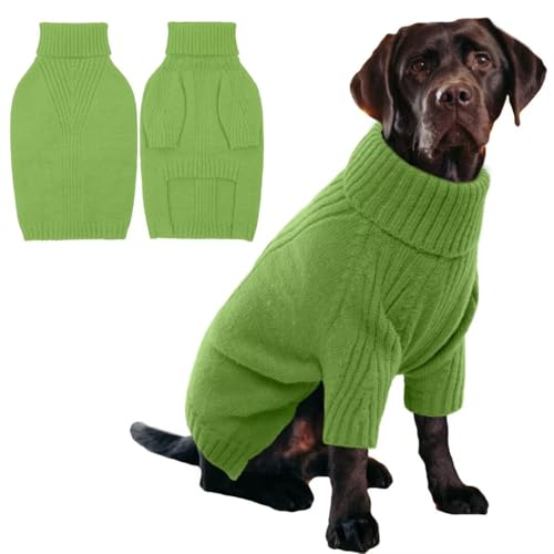IECOii Hundepullover,Sweater für Hunde,Hundepullover für Kleine Mittelgroße große Hund,Warmer Rollkragen Hunde Pullover,Weihnachten Winter Hundebekleidung,Hundebekleidung Grosse Hund,Gras-Grün,2XL IECOii Hundepullover,Sweater für Hunde,Hundepullover für Kleine Mittelgroße große Hund,Warmer Rollkragen Hunde Pullover,Weihnachten Winter Hundebekleidung,Hundebekleidung Grosse Hund,Gras-Grün,2XL von IECOii