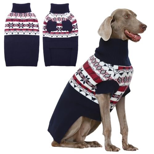 IECOii XXL Hundepullover, Warmer Sweater für Große Hunde, Weihnachten Rollkragen Sweatshirt, Winter Hundekleidung, XX-Large von IECOii