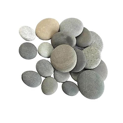 IEEDFJKK 20 Stück breite Steine zum Basteln – vielseitige Dekorationslösung, Stein, Kieselsteine, Steine, Materialien, süße Erinnerungen von IEEDFJKK
