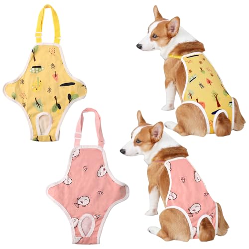 IETWATE Wiederverwendbare Hundewindeln für Damen, waschbare Hunde-Periodenhose, Hundehose für Saison, mit verstellbarem Hosenträger, bequeme, weiche Hundewindeln für Inkontinenz, Größe L, 2 Stück IETWATE Wiederverwendbare Hundewindeln für Damen, waschbare Hunde-Periodenhose, Hundehose für Saison, mit verstellbarem Hosenträger, bequeme, weiche Hundewindeln für Inkontinenz, Größe L, 2 Stück von IETWATE