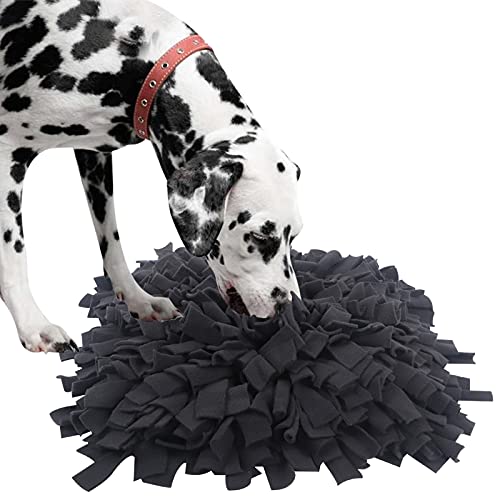 IEUUMLER Schnüffelteppich Hund Riechen Trainieren Schnüffeldecke Futtermatte Trainingsmatte für Haustier Hunde Katzen IE075 (45x45cm, Dark Grey) von IEUUMLER
