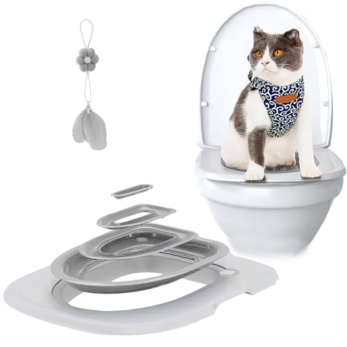 Katzentoiletten-Trainingsset, Katzentoiletten-Trainingssysteme, wiederverwendbarer Kunststoff-Katzentoiletten-Trainer für die Haustierreinigung mit 1 austauschbaren Katzenfeder-Spielzeug, Lehren Sie Katzentoiletten-Trainingsset, Katzentoiletten-Trainingssysteme, wiederverwendbarer Kunststoff-Katzentoiletten-Trainer für die Haustierreinigung mit 1 austauschbaren Katzenfeder-Spielzeug, Lehren Sie von IFASHIHOME