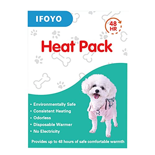 IFOYO 10 Stück Ersatz-Wärmekissen, Körperwärmesimulator-Pack für Neugeborene Welpen, Angst-Hundespielzeug, Jede Einweg-Packung hält bis zu 48 Stunden natürliche, geruchlose, umweltfreundliche Wärme von IFOYO