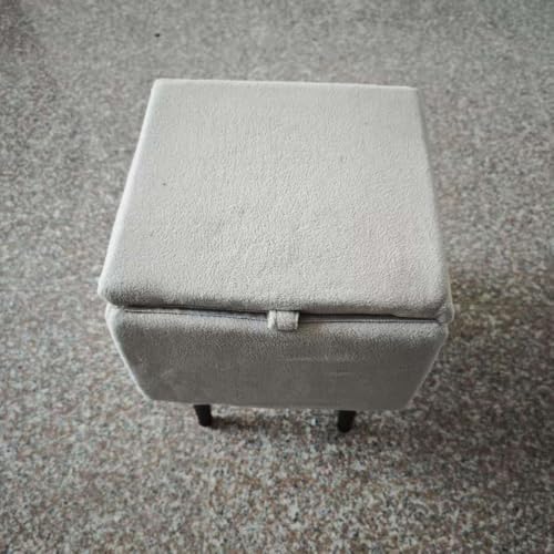 Hundetreppe Klappbar – rutschfeste Hunderampe & Weiche Haustiertreppe, Treppe für Sofa & Bett, Möbeloptik, 35 cm Hoch – Zuhause & Unterwegs für Kleine & Große Hunde, Plüsch, hellgrau von IGRARK