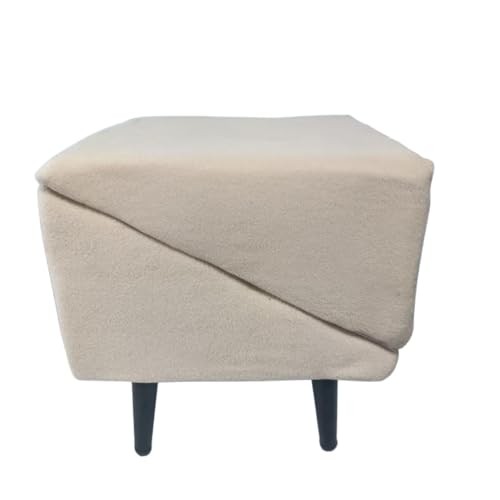 Hundetreppe Klappbar – rutschfeste Hunderampe & Weiche Haustiertreppe, Treppe für Sofa & Bett, Möbeloptik, 35 cm Hoch – Zuhause & Unterwegs für Kleine & Große Hunde, Plüsch, schwarz von IGRARK