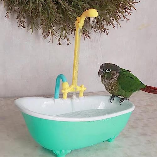 IGTOPS Automatische Vogel Badewanne, Wellensittich Badewanne Vogel Spielzeug Bad Dusche, Badezimmer Spielzeug Wasserhahn Vogel Cag Für Papagei (B) von IGTOPS