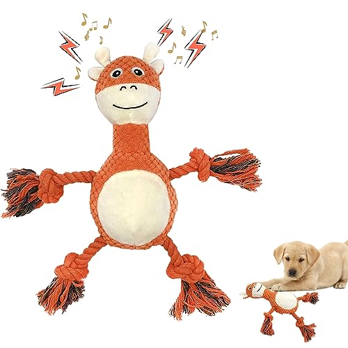 IGTOPS Hundespielzeug, Interaktives Quietschende Hundespielzeug, Hunde Tauziehen Plüschtiere, Instinkt Training Schnüffelspielzeug, Puppy Puzzle Spielzeug für Große Kleine Und Mittel Welpen Hunde (D) von IGTOPS