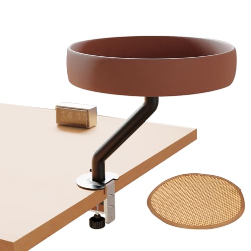 Katzenbett für den Schreibtisch, Perfektes Haustiernest, Schwimmendes Katzenbett, Erhöhtes Katzenhaus über Schreibtisch, Büro-Katzenklettergerüst, Heb- und schwenkbar (Braun, 42cm) von IGTOPS