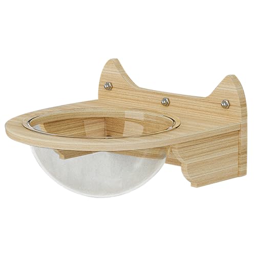 Katzenhängematte Wand, Katzenbett Wand, Katzenliege Wand, aus massivem Gummibaumholz und Abnehmbares halbrundes Katzenbett aus Acryl, Modernes Katzenbett zum Schlafen, Spielen, Tragkraft bis 18 kg Katzenhängematte Wand, Katzenbett Wand, Katzenliege Wand, aus massivem Gummibaumholz und Abnehmbares halbrundes Katzenbett aus Acryl, Modernes Katzenbett zum Schlafen, Spielen, Tragkraft bis 18 kg von IGTOPS