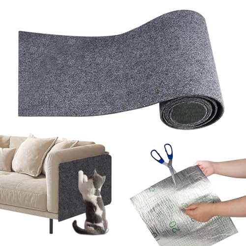 Selbstklebend Kratzmatte Katze Wand für Sofa Möbel Tür Teppiche Kratzschutz,DIY Trimmbarer multifunktional-Teppich Matte, Teppich Fliesen, Antirutsch Treppenstufen Matten von IGTOPS