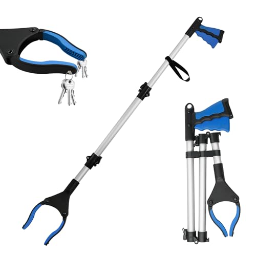 IHONYI Faltbarer Greifer - 91cm Greifzange für Senioren, Folding Greifer mit Magnet-Greifarm, 360° Drehbar Müllzange Greifzange, greifer für senioren, greifzange für die Müllabfuhr, Abfallsammlung von IHONYI