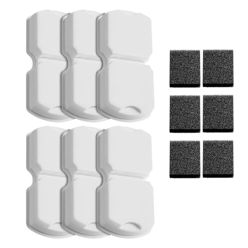 IHOUONE Katzen Trinkbrunnen Filter: 12 Filters Katzenbrunnen - 6 Kohlefilters Katzenbrunnen für Katze + 6 Schaumstofffilters - Hochwertige Materialien - Geeignet für Trinkbrunnen für Katze Edelstahl von IHOUONE