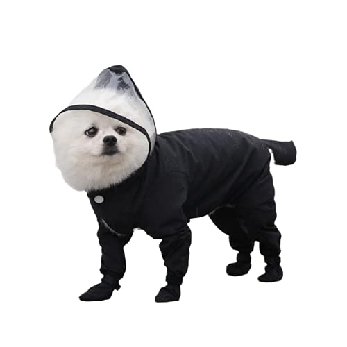 Fashion Vierbeinige All-Inclusive Dog Jumpsuit Regenmantel wasserdichte Hund Kleidung Kleine Hund Katze Regen Mantel Haustier Kleidung Regen Mantel Hund Kapuze Regenmantel von IHXKJ